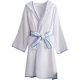 Umeyda Boys Girls Bathrobe Soft Towel Hooded Robe Kids Terry Cloth Cotton Robes, 3-12 Years