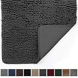 Gorilla Grip Original Indoor Durable Chenille Doormat, 30x20, Absorbent, Machine Washable Inside Mats, Low-Profile Rug Doormats for Entry, Mud Room, Back Door, High Traffic Areas, Charcoal