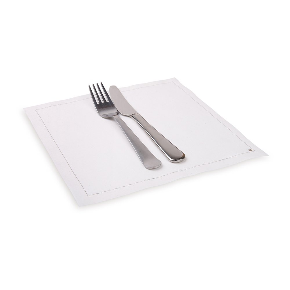 Napluxe Organic Cotton Dinner Napkins - Soft and Durable 9" x 9" Ecru Paper Napkins - Disposable and Recyclable – 50-CT Roll– Restaurantware