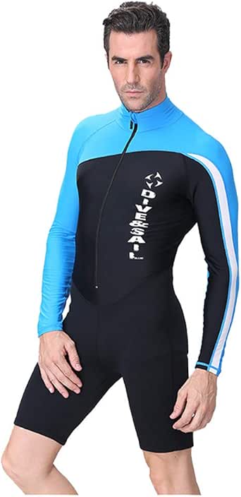 Amazon.com: Allywit Shorty Wetsuit Mens Long/Short Sleeves ...