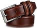 Mio Marinos Men Genuine Leather Dress Belt with Single Prong Buckle - Burnt Umber - 38
