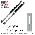 Suspa C16-04154 C1604154, 15" Gas Prop, Quantity (2), Force is 24 Lbs Per Prop and Force Per Set is 48 Lbs, Camper Rear Window, Tonneau Cover Lift Supports, Window Lift Support, Struts, Made in USA