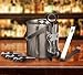 Sorbus Ice Bucket Wine Set — Deluxe 6 Piece Includes: Stainless Steel Double Walled Ice Bucket with Lid, Ice Tong, Bottle Opener, 3 Bottle Stoppers (Silver, Metal)