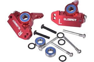 AIYIHOBBY Aluminum Alloy Front Caster Block & Steering Blocks kit with Ball Bearings Upgrade Parts for 1/10 2WD Slash, Stampede, Rustler, Replace 3632 3736(Red)