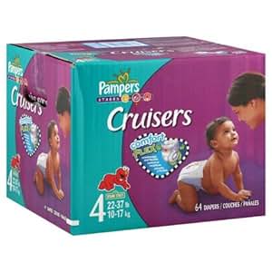 Amazon.com : Pampers Cruisers Diapers, Size 4 (22-37 Lb), Sesame Street