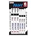 U.S. Art Supply Set of 6 Black Oil Based Paint Pen Markers, 3 Medium and 3 Fine Point Tips - Permanent Ink That Works on Glass, Wood, Metal, Rubber, Rocks, Stone, Arts, Crafts & Tools