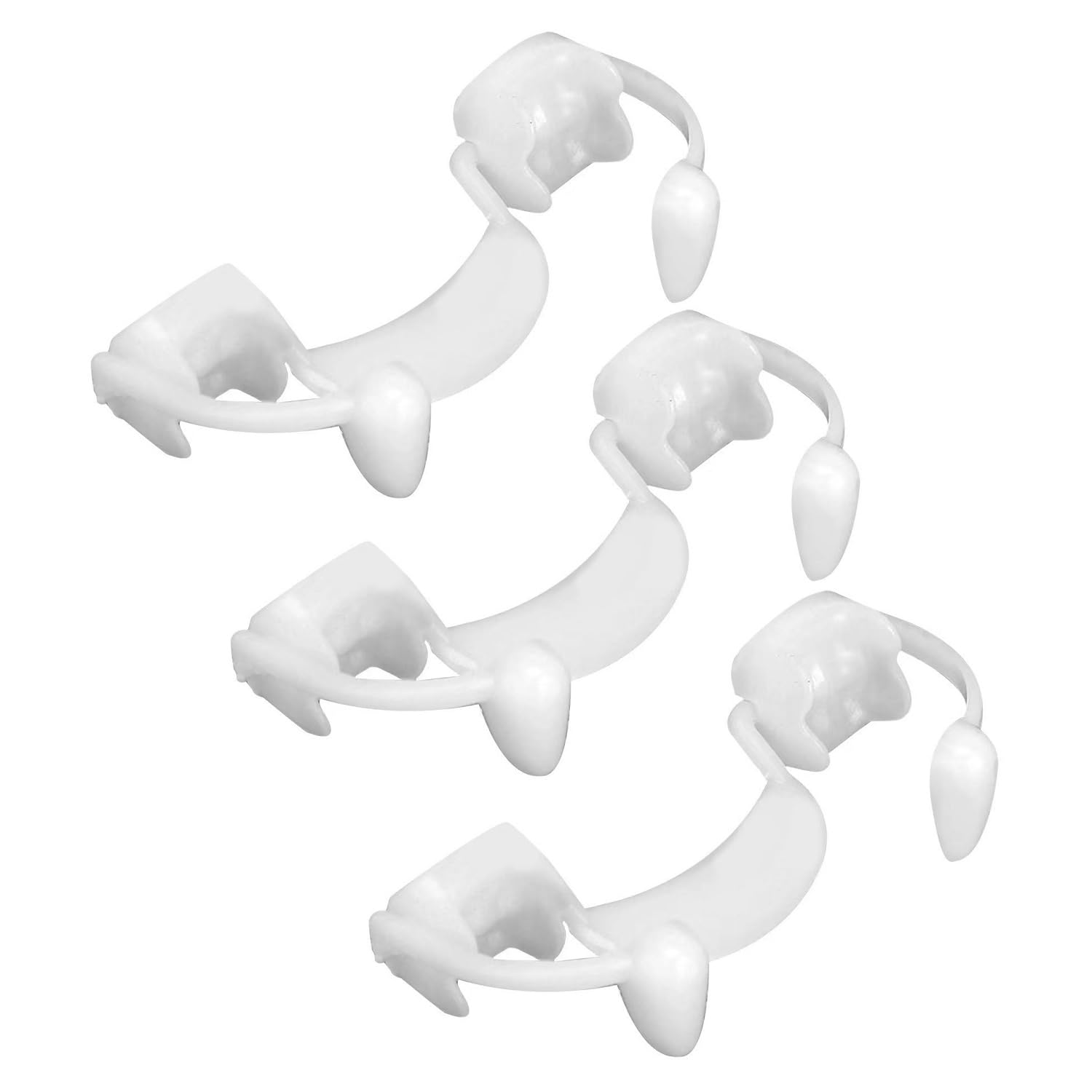 AOVNA 3 Pairs Halloween Party Vampire Fangs Retractable Realistic Dentures Horror Vampire Fake Teeth Braces for Halloween Cosplay Holiday Party Dress up Props