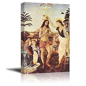 The Baptism of Christ by Leonardo da Vinci...