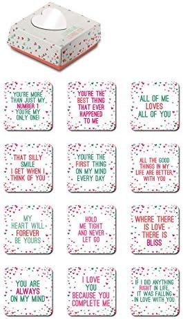 Refrigerator Love Magnets 12 Piece Set in a Designed Handmade Package, Best Original Gift for Your Special Loved Ones, Suitable for Home Decoration, Weddings, Bachelorette Party, Valentine And More.