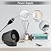 USB Desk Fan Qoosea Super Quite Touch Control Metal Frame Portable Table Fan Dual Motor Driver Personal Fan for Home Office Travel 2 Speed - Black