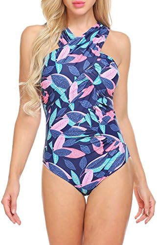 Ouyilu Swimwear Women's One Piece Swimsuit Reversible Lace-Up Bathingsuit(FBA)