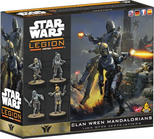 Asmodee, Star Wars: Legion - Clan Wren Mandalorians (Mandalorian from Clan Wren), DE Version, Tabletop Expansion for 2 Players Aged 14+ with 120-180 Minutes Playing Time, Multilingual