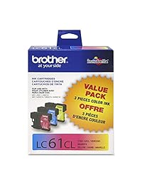 Brother lc61cl 3-Pack Ink Cartridge, 500 page-yield, Cian, Magenta y Amarillo
