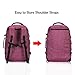 Hynes Eagle Travel Backpack 40L Flight Approved Carry on Backpack Red Violet with 3PCS Packing Cubes 2017