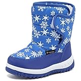 CIOR FANTINY Toddler Winter Snow Boots For Boy and Girl Outdoor Waterproof with Fur Lined