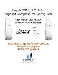 Ubiquiti NSM5 Kit completo preconfigurado x 2 unidades nanostation m5 bridge