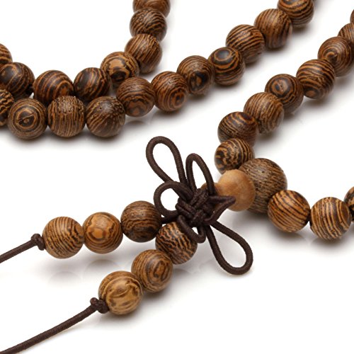 Milakoo 6mm108 Wood Beads Bracelet/Necklace Mala Prayer Buddha Meditation Link Wrist Bracelet