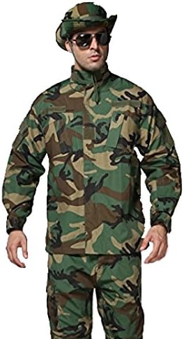 HEMA1 Men Tactical Suit Army Military Uniform Training Jacket & Pants Combat Coat Set