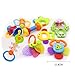 Rattle Teether Set Baby Toys - Wishtime 9pcs Shake and Grap Rattle Toy for Newborn with Giant Bottle Gift for 0-12 Month Baby Infant Newborn Chritsmas Gift