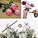 SONGZIMING 3 Rolls Flower Paper Tape with 50 Pieces Floral Stem Wire 16 Inch for Bouquent Stem Wrapping and Crafts, Dark Green