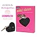 BLINGSTING Personal Safety Alarm for Women - Black Glitter Heart Self-Defense Keychain, LED Light - 125 Decibel Emergency Security Alarm (1 Count)