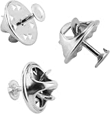JANYUN 120 Pairs Butterfly Clutch Tie Tacks Pins 8mm Blank Pins Silver view 3