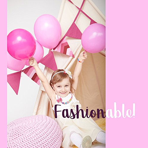SMITCO Kids Jewelry - for Little Girls and Toddlers to Play Dress Up - Stretch Bow Necklace, Ring and Bracelet Set - Thumbnail 5
