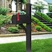 Salsbury Industries 4835BLK Designer In-Ground Mounted Decorative Mailbox Post, Black