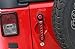 Opar Red Door Handle Exterior Push Button Cover Trim for 2007 - 2018 Jeep JK Wrangler & Unlimited - 5PCS/Set