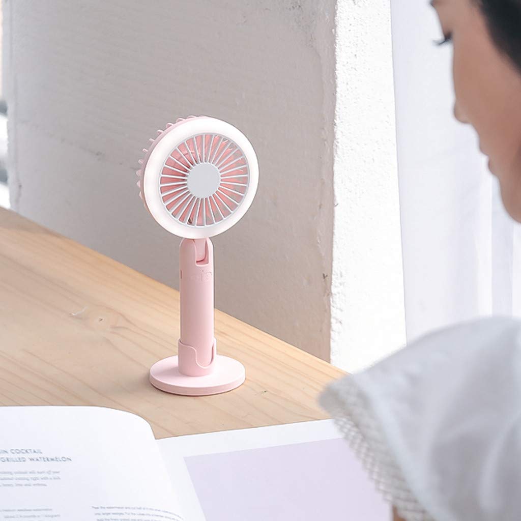 CAOQAO 2000 mAh Luz Nocturna Mini Ventilador USB Ventilador de ...