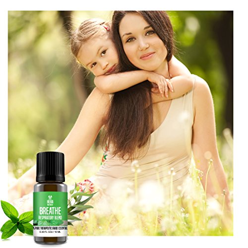Best Deep Breath Essential Oil Blend -100% Pure, Therapeutic Grade - Sinus Relief, Allergy, Congestion, Cold, Cough, Headache.(USA) - 10ml