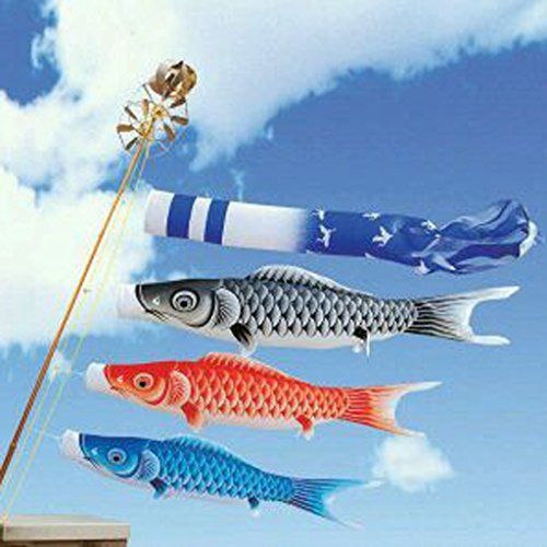 sea-junop Japanese Windsock Carp Flag Sailfish Fish Wind Streamer (Pink) size 55cm - Thumbnail 6
