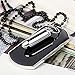 Flongo 1 Pair of Bullet Army Dog Tag Pendant Necklace Mens, 27.5 inch Chain, Black