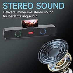HI-PLANX Speakers with Phone Holder,Stereo Sound