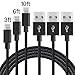 Lightning Cable, IVVO 3pcs 3FT 6FT 10FT Nylon Braided Charging Cable Cord 8-Pin Lightning to USB Cable Charger for Apple iPhone 7/7 Plus/6/6s/6 Plus/6s Plus/5/5c/5s/SE,iPad, iPod and More (Black)