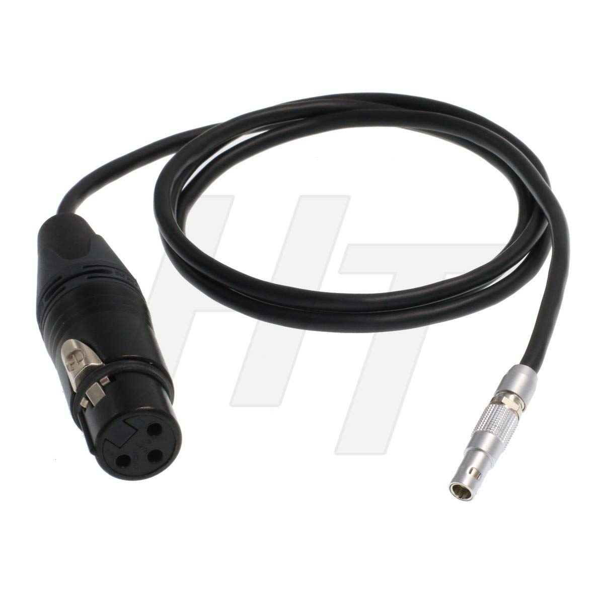 HangTon Microphone XLR 3 Pin Female to Right Angle 00B 5 Pin Audio Input Cable for ARRI Alexa Mini (xlr to 5pin)