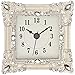 Kenova White and Silver Jeweled Table Clock