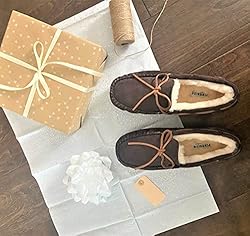 Fireside By Dearfoams Mens Victor Shearling