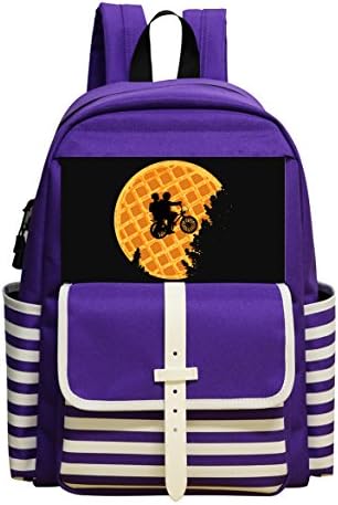 GGKKIS Friends Moon Waffle Riding School Backpack Bookbag Daypack Shoulder Student Bag