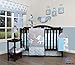 Baby Blizzard Blue Grey Elephant Nursery Musical Mobile