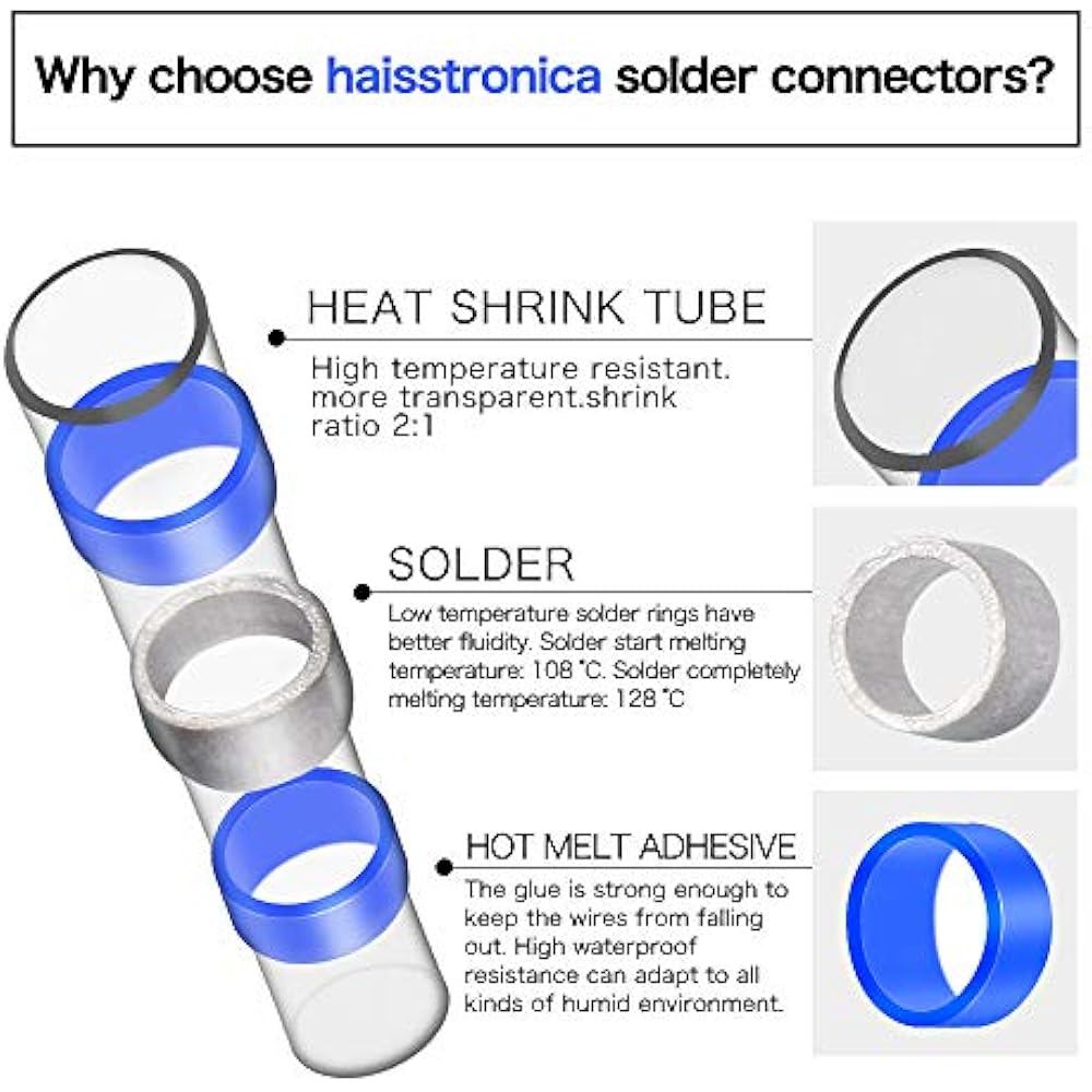 120PCS Solder Seal Wire ConnectorsWaterproof ConnectorsElectrical