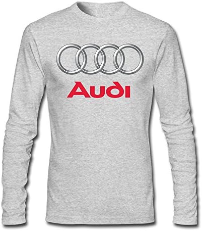 FZLB Men's Audi Logo Long Sleeve T-Shirt Medium HeatherGray