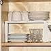 1 Cream White Metal Kitchen Cabinet and Counter Top Organizer Shelf, 13 inch Wide 5 inch deep