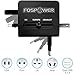 FosPower All-In-One International Power Adapter, High Speed [3.1A] Dual USB Ports Travel Plug Charger (US UK EU AU) for iPhone, iPad, Smartphones, Tablets, Laptop - Black