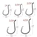 Drasry Fishing Hooks Set High Carbon Steel Jig Bait Sharp Fish Hook for Saltwater Freshwater (75Pcs Large Octopus Hooks(1 to 4/0))
