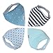 Baby Bandana Bibs | Baby Bandana Drool Bibs for Teething Babies | “Baby Blues” 4 Pack Gift Set by Stroller Society