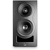 Kali Audio in-5 5" Powered 3-Way Studio Monitor - 160W Speaker System with Boundary Compensation EQ Settings - for Mixing, Recording, Audio Production - XLR, TRS, RCA Inputs - Single, Black