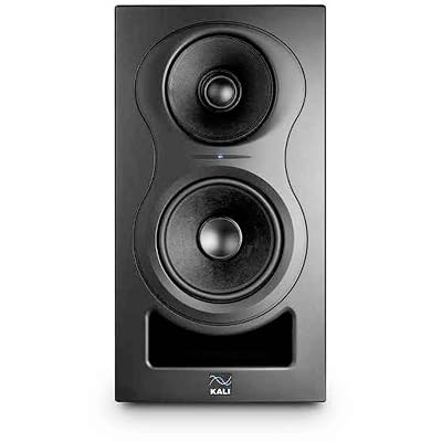 Kali Audio in-5 5" Powered 3-Way Studio Monitor - 160W Speaker System with Boundary Compensation EQ Settings - for Mixing, Recording, Audio Production - XLR, TRS, RCA Inputs - Single, Black