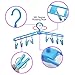 Folding Plastic Clothing Hangers with Removable Clips, Collapsible Clothes Drying Rack Drip Hanger for Home Travel Camping, 360 Degree Rotating Hook (Blue)