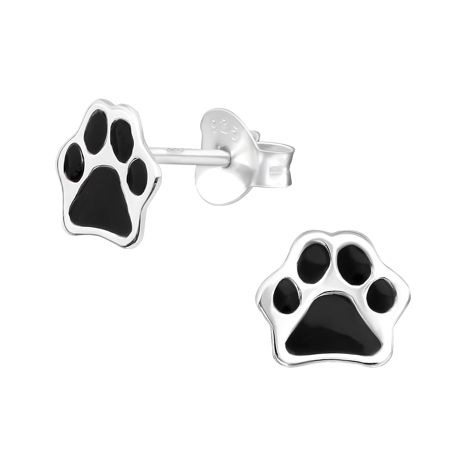 925 Sterling Silver Dog Stud Earrings for Women & Girls – Cute Animal Puppy Pet Jewellery Gift Boxed